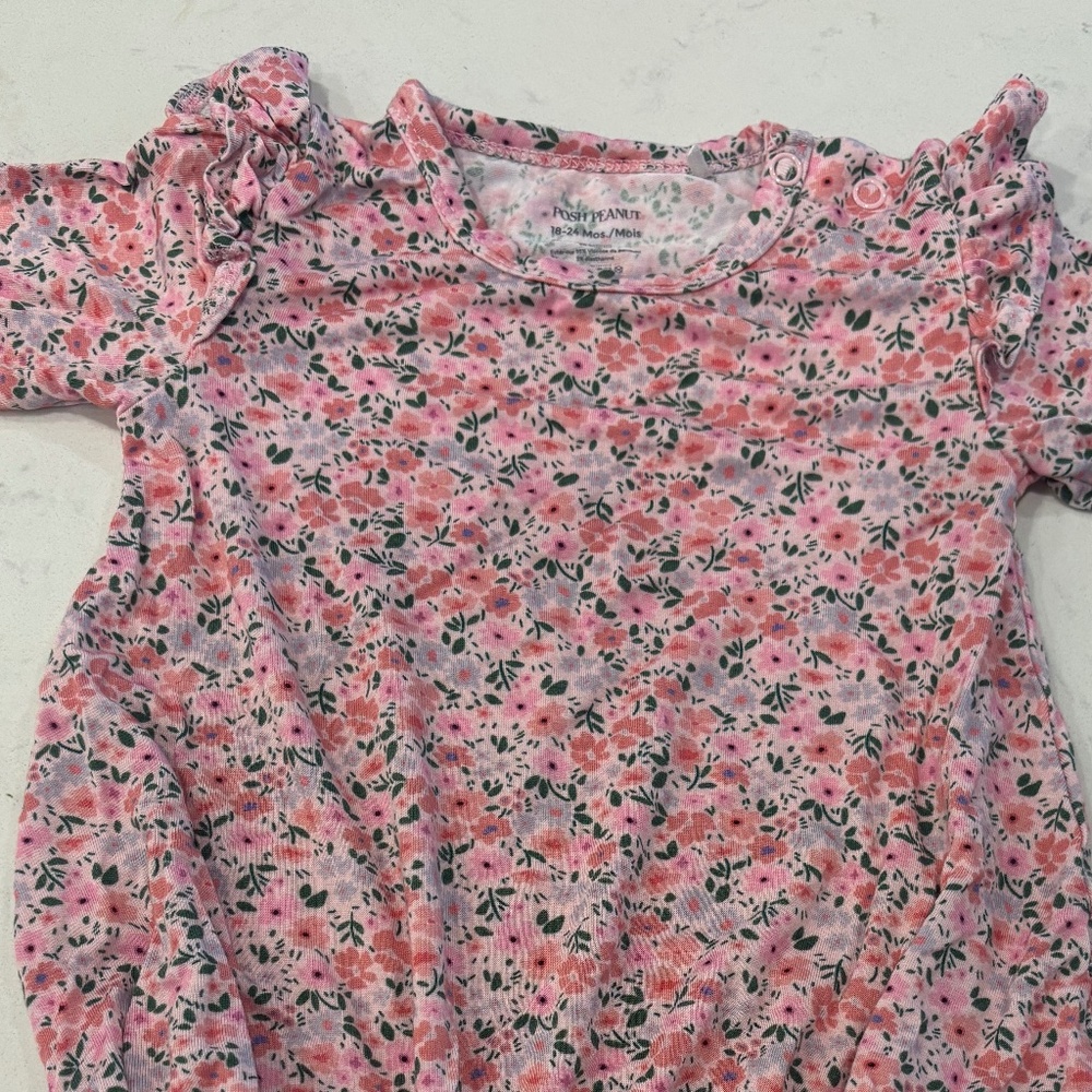 Posh peanut ruffled bodysuit